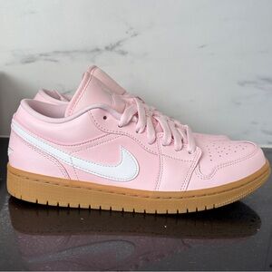 Women’s Nike Jordan 1 Low Arctic Pink with Gum Sole Size 9.5